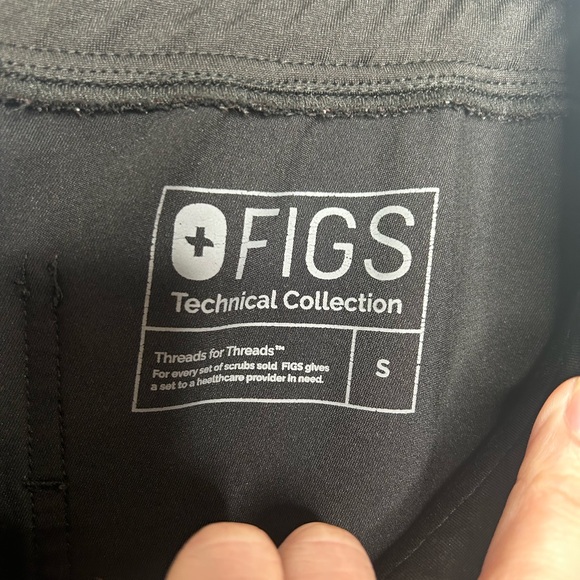 Figs Zamora Jogger Scrub Pants Black Health Care Work Nurse Vet Tech size Small - Picture 10 of 11